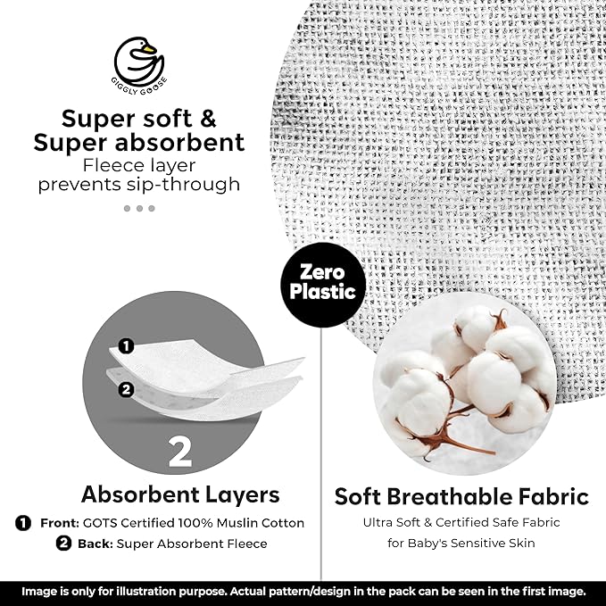 Premium Baby Bibs – 3 Pack for Boys & Girls | Natural Cotton, Super Absorbent Drool & Teething Bibs with Adjustable Snaps - White Bandana Bibs