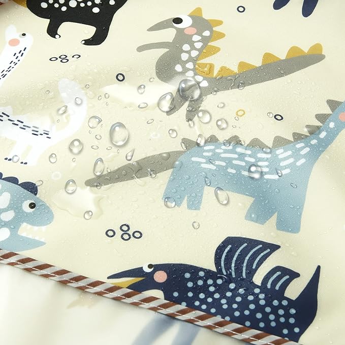 PandaEar (3 Pack Long Sleeve Bibs| Waterproof Full Sleeve Bib for Baby Infant Toddler 6-36 Months