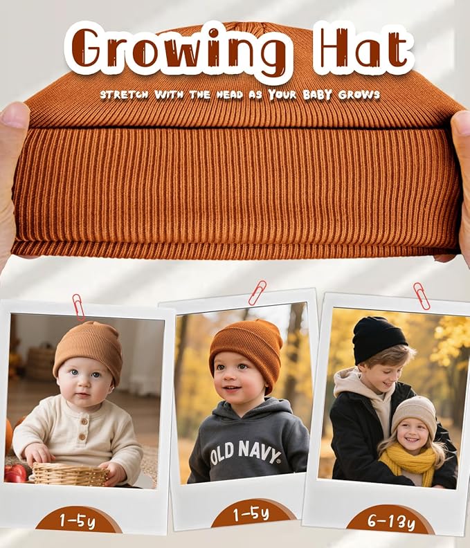 Rosoz Toddler Beanie Boys Girls Baby Knit Warm Beanies Kids Children Winter hat Caps