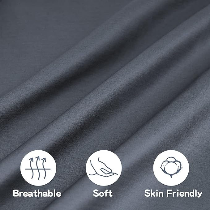 Soft Organic Cotton Toddler Pillowcases 14 X 20 Inches, Fit 13 X 18, 14 X 19 Pillows, Smooth Pearl Cotton Baby Pillowcases with Envelope Closure, Pink and Dark Grey, Set of 2