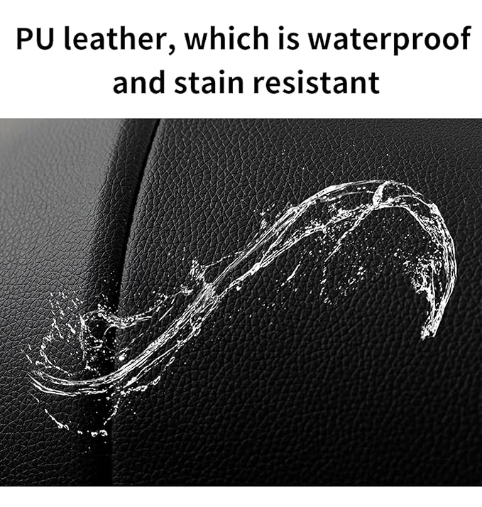 PU Leather 2 in 1 Baby Stroller, Convertible Pram, Reversible Standard Stroller, Portable Buggy, Infant Carriage, Foldable High Landscape Pushchair Toddler Newborn (2US518-Grey)