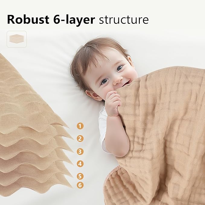 Hooded Baby Bath Towels, 2 Pack Baby Towels with Hood for Newborn, Upgrade High Density 100% Muslin Cotton Baby Towel, Ultra Soft, Highly Absorbent, for Infants, Toddlers, Newborn Essential, 32” x 32”