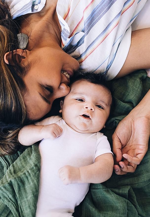 Little Unicorn Premium Cotton Swaddle Baby Blanket | Breathable Fabric | for swaddling, Play, Nursing & More (Fern)