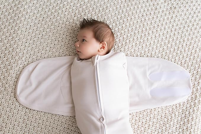 LullaBaby "Double Dream Swaddle: Exclusive Dual Wing Design, Pediatrician-Endorsed, Ultra-Soft Cotton, 0-2 Months, 6-14 lbs - Primrose Pink