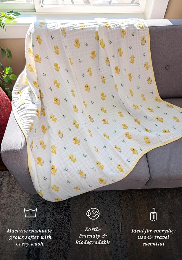 Soft Cotton Baby Blanket, Breathable Lightweight Baby Blanket for Infants Newborn Boys and Girls - Nursery, Crib, Stroller Blanket (Playful)