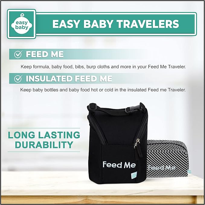 Easy Baby - Diaper, Bottle, and Supplies - Organizer Pouches and Changing Pad - Change, Feed, Dress, and Clean Me (8 Pack Brooklyn) | Organizing Packing Tote Cubes for Baby Items
