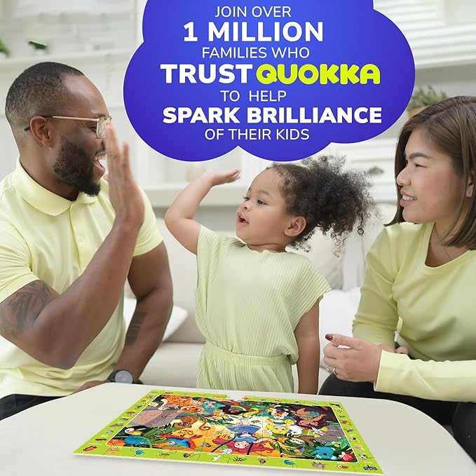 QUOKKA Princess Puzzles for Kids Ages 4-6 - Toddler Puzzles Ages 3-5 - 4-Pack 60 Piece Search and Find Jigsaw Puzzle 6-8 - Unicorn Mermaid Fairy Puzzle for Girls - Learning Educational Toy for 5 Year