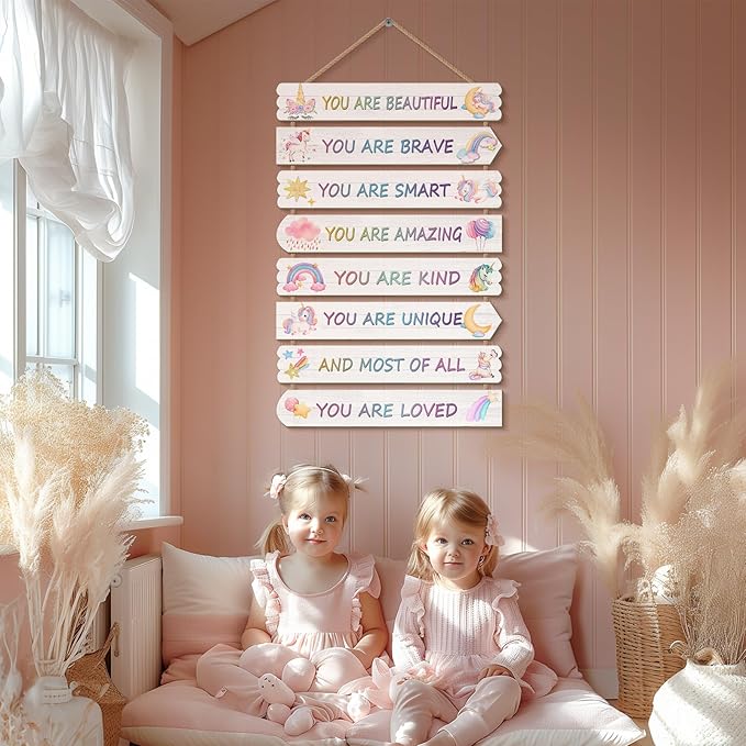 Unicorn Room Decorations For Girls, Kids Room Decor, Inspirational Wall Deco, Little Kids Bedroom Decor,Bedroom Deco For Teen Girls,Nursery Wall Decorations(Unicorn)