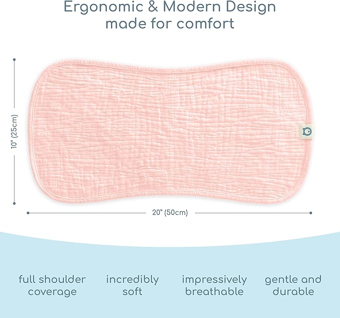 Muslin Burp Cloths Set, 6 Pieces, 100% Organic Cotton Hand Washcloths for Baby Boys and Girls Extra Absorbent and Soft Burping Rags (Pastel - Multi Colored)