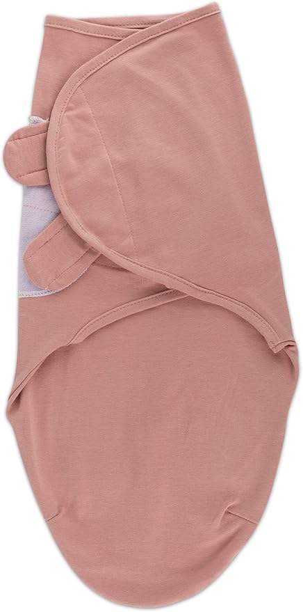 Ely's & Co. Adjustable Swaddles for Newborn, Baby Swaddles 0-3 Months, Swaddle Sack for Baby Girl, 100% Cotton, 2 Pack (Dusty Rose and Mauve Pink Star)