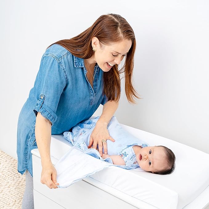 HALO Disney Baby Finding Nemo 100% Cotton Sleepsack Swaddle, 3-Way Adjustable Wearable Blanket, Nemo Tie Dye, Newborn, 0-3 Months