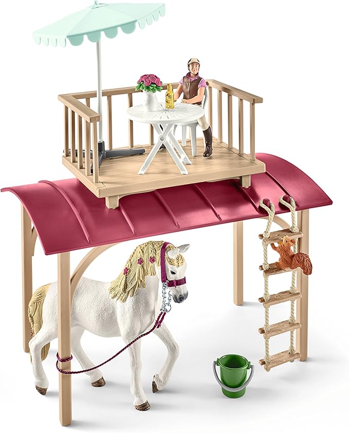 Schleich Horse Club, Horse Gifts for Girls and Boys, Camper for Secret Club Meetings Horse Set with Toy Horse Figurine, 43 Pieces, Ages 5+