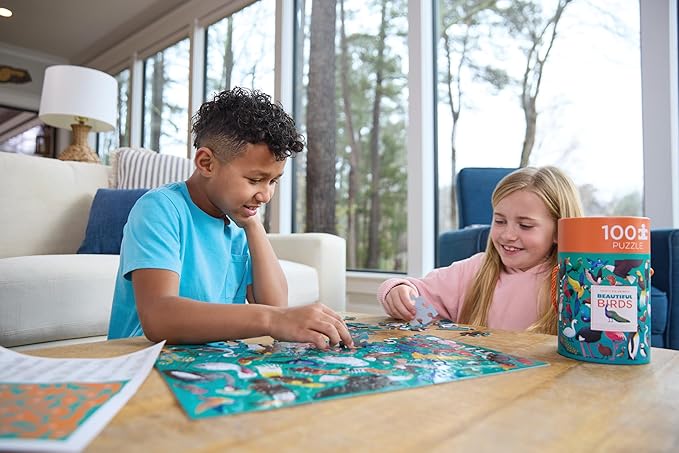 Crocodile Creek 100-Piece Jigsaw Floor Puzzle, Large 17" x 12" Completed Size, Designed for Kids Ages 5 Years and up, Glow in The Dark Ghost Friends