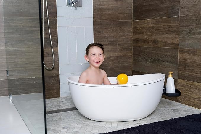 Luxury Baby Bathtub with Wooden Stand – 3-Stage Convertible, Ergonomic & Back-Saving Design