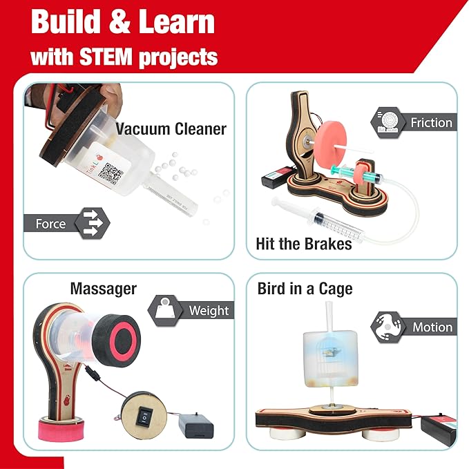Butterfly EduFields 20in1 STEM Projects Kit for Kids Age Ages 5-7 6-8 8-10 | STEM Toys for Kids 5 6 7 8 9 10 Year Old | Motor Machines - Robotics & Engineering Toys | Gift for 6 7 8 9 10 Year Old