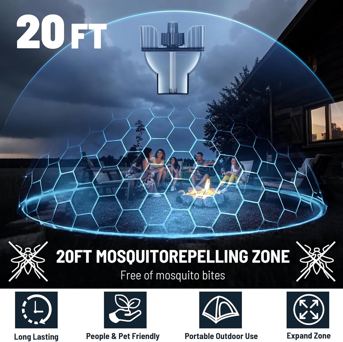 Mosquito Repellent for Home, 4 Pack Ideal for Bedroom Kitchen and Garden Use, Efficient Cartridges Compatible with E-Series Refills