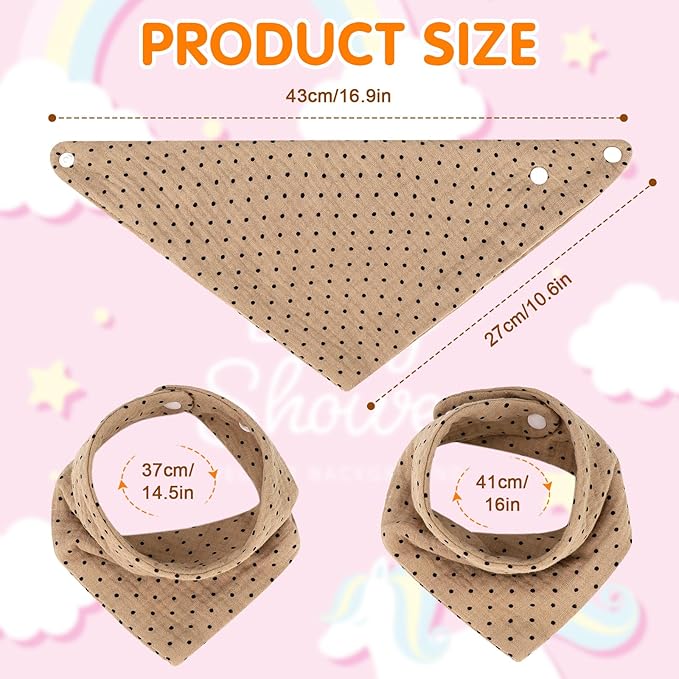 Accmor Muslin Baby Drool Bibs 6 Pack Baby Bandana Drool Bibs Soft Cotton Baby Bandana Bibs for Teething Drooling