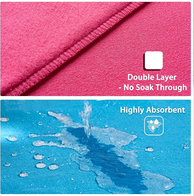 Adult Drool Bib for Special Needs, 3 Pk Soft Absorbent Large Bandana Bibs Set for Kids 4+, Men Women, Teens & Adults