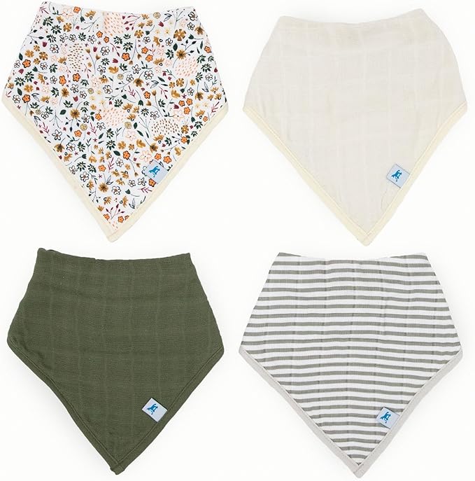 Little Unicorn Cotton Muslin with Fleece Bandana Bib