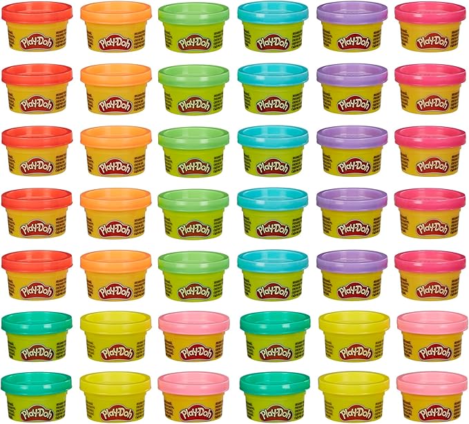 Play Doh Bulk Handout 42-Pack of 1-Ounce Modeling Compound Cans, Back to School Gifts, Prizes, & Party Favors, Kids Arts & Crafts, Preschool Toys, Ages 2+ (Amazon Exclusive)