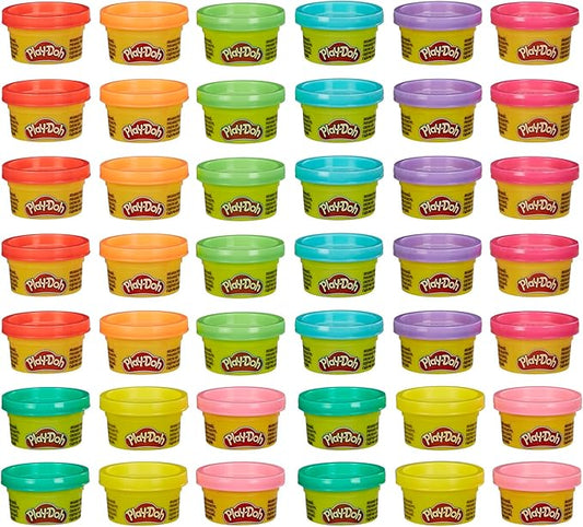 Play Doh Bulk Handout 42-Pack of 1-Ounce Modeling Compound Cans, Back to School Gifts, Prizes, & Party Favors, Kids Arts & Crafts, Preschool Toys, Ages 2+ (Amazon Exclusive)