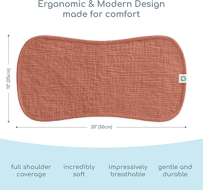 Muslin Burp Cloths Set, 6 Pieces, 100% Organic Cotton Hand Washcloths for Baby Boys and Girls Extra Absorbent and Soft Burping Rags (Boho - Multi Colored)