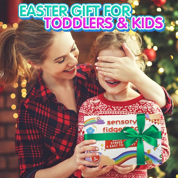 Dinosaur Color Sorting Sensory Toys, Toddler Girls Pink Christmas Bag Stocking Stuffers Montessori Toys Fine Motor Skill Game Learning Activities Calm Down Fidget for Classroom Aged 2 3 4 Year Old Kid