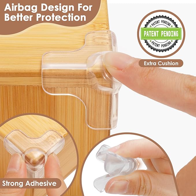 12 Pack Upgraded Corner Protectors Baby, Baby Proofing Corner Guards, Corner & Edge Safety Bumpers, Baby Proof Corners and Edges, Clear Furniture Corner Protectors for Table Edges & Sharp Corners