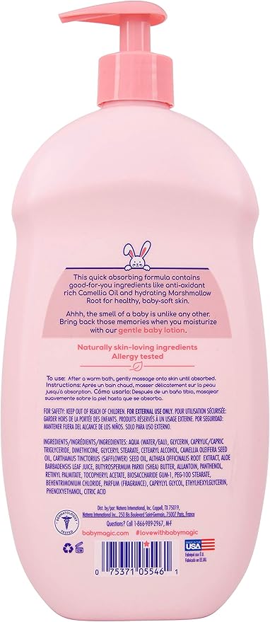 Baby Magic Gentle Baby Lotion | 30 Fl Oz (Pack of 4) | Vitamins & Aloe | Free of Parabens, Phthalates, Sulfates and Dyes