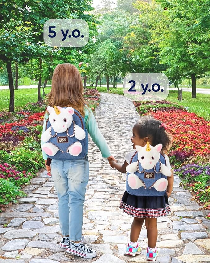 Naturally KIDS Unicorn Toys for Age 3, Birthday Gifts for 2 Year Old Girls, 3 Year Old Girl Gifts, Toddler Unicorn Backpack