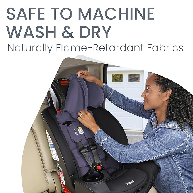 Britax One4Life Convertible Car Seat, 10 Years of Use from 5 to 120 Pounds, Converts from Rear-Facing Infant Car Seat to Forward-Facing Booster Seat, Machine-Washable Fabric, Iris Onyx