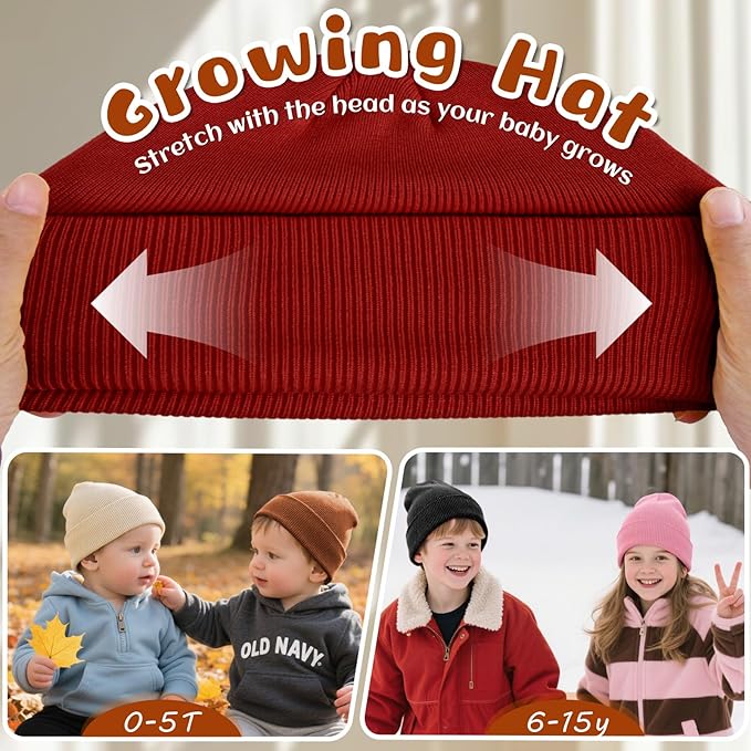 ZOORON Toddler Beanie Baby Boys Girls Beanies Kids Winter Hats Children Knit Warm Caps Soft Ski Hat