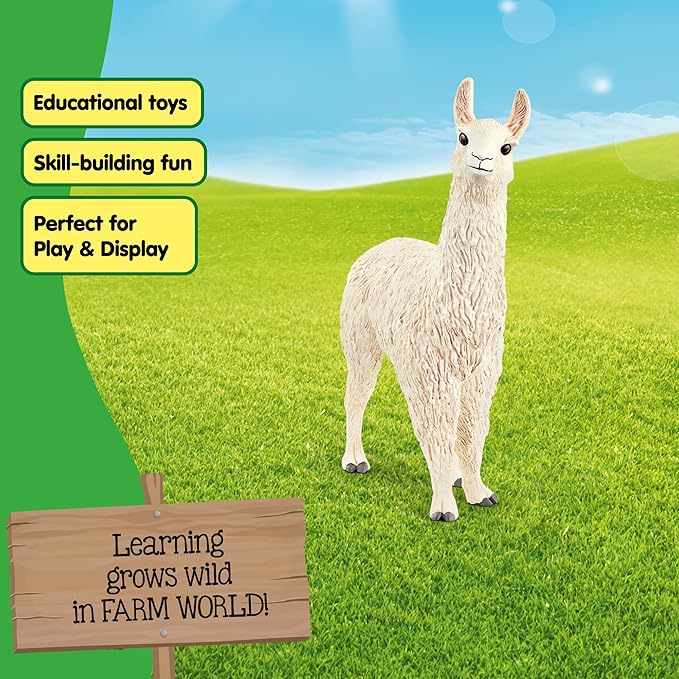 Schleich Farm World - 4" Llama Figurine - Realistic Farm Animal Toys for Boys and Girls - Screen Free Imaginative Play for Kids 3+