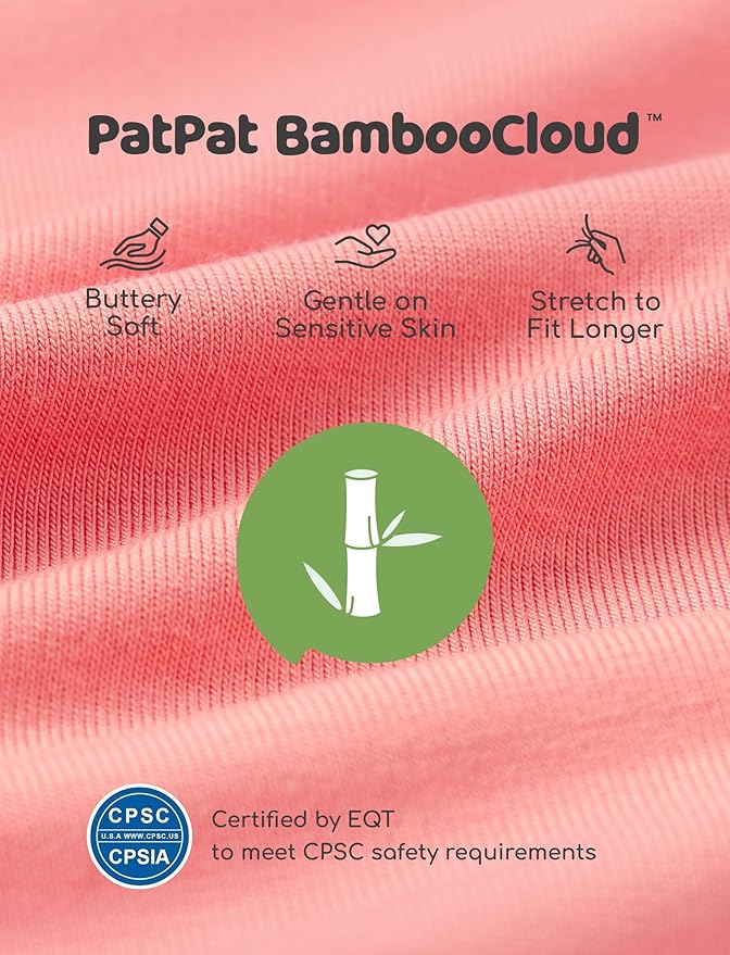 PATPAT Baby Bodysuits - Soft Viscose Made from Bamboo - Long Sleeve Funny for Boys and Girls -Newborn Infant Toddler Clothes