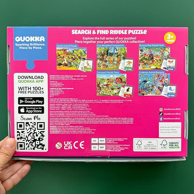 QUOKKA Search and Find Puzzles for Kids Ages 4-6 - Riddle Kids Puzzles 6-8 Years Old - 70 Unique Pcs - 20 Illustrated Guessing Cards - Engaging Children Themes - Ocean Puzzle Gift for Toddlers 3-5