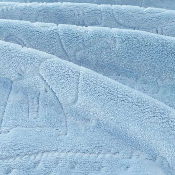 BORITAR Baby Blanket for Boys Girls Ultra Soft Fleece Warm and Lightweight Animal Blankets for Infant Toddler Newborn, 30x40 Inch, Blue