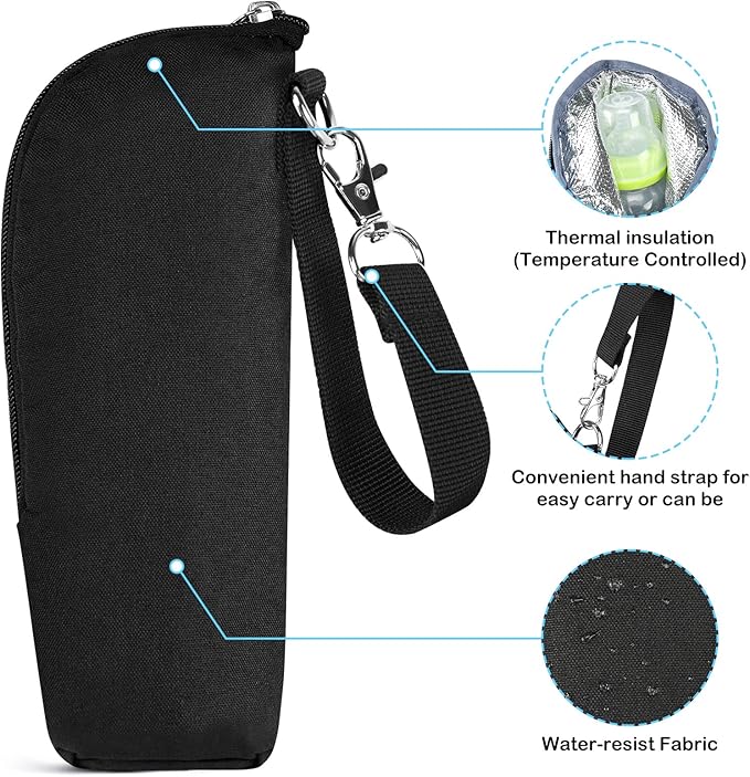 Accmor Baby Bottle Cooler Tote Bags, Insulated Breastmilk Cooler Bag, Nursing Bottle Warmer Bag for Nursing Mom Daycare Travel