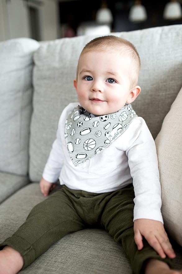 Copper Pearl Baby Bandana Drool Bibs for Drooling and Teething 4 Pack Gift Set Varsity