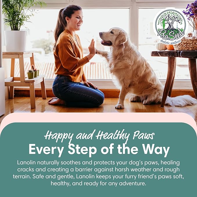 100% Pure Lanolin Cream - Handmade, Unrefined Balm for Dry & Itchy Skin, Cracked Lips, Breastfeeding, Baby Care, Moisture-Rich, Nursing Essentials & Petroleum-Free, Perfect for Hands, Face & Paw Care