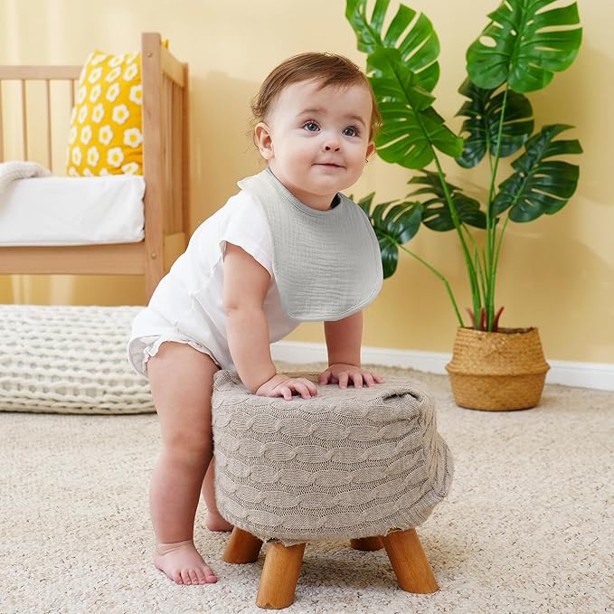 Muslin Baby Bibs Cotton Baby Drool Bandana Bibs for Baby Girls Boys Infant Newborn Toddler Drooling and Teething