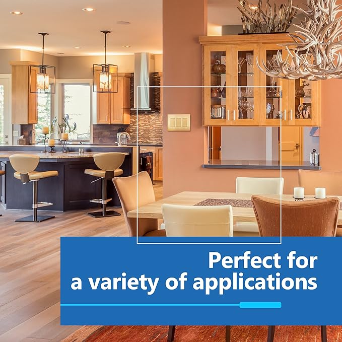 LIDER Brushed Finish Decorator Switch Cover, Screwless Wall Plate, Mid-Size 3-Gang 4.88" x 6.77", Unbreakable Polycarbonate Thermoplastic, UL Listed, LSWP-33M-BGD, Brushed Gold