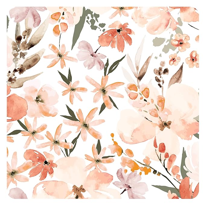 BapronBaby Peachy Dreams Bapron - No Neck Tie Safer Bib for Baby & Toddler - Soft Waterproof Stain Resistant - Machine Washable - Sz Baby/Toddler 6m-3T