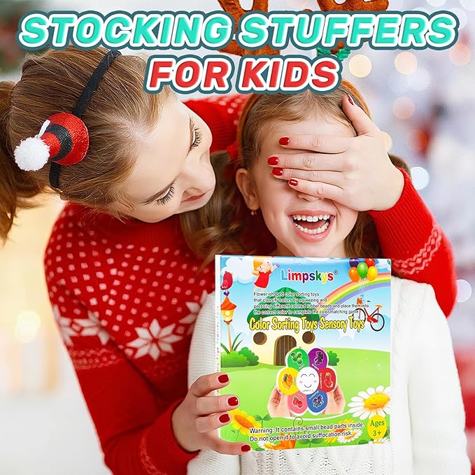 Limpskys Sorting Toys, Color Sorting Sensory Toys, Sensory Toys for Toddlers, Autism Toys for Toddlers 3-4, Quiet Fidget Toys,Color Matching Game (Multicolor-Fruit)