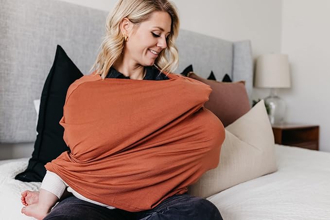 Copper Pearl Multi-Use Cover: Car Seat Covers, Nursing Cover, and Stroller Cover for Sun - Stretchy Fabric, All-Season Use, Stylish Designs, Easy Access for Moms - Moab