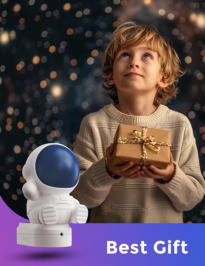 L LOHAS LED Night Light for Kids, 3D Space Night Light Plug in, Dusk to Dawn Nursery Night Lights, RGB+Soft White 3000K, 3 Lighting Modes, Room Decor, Children