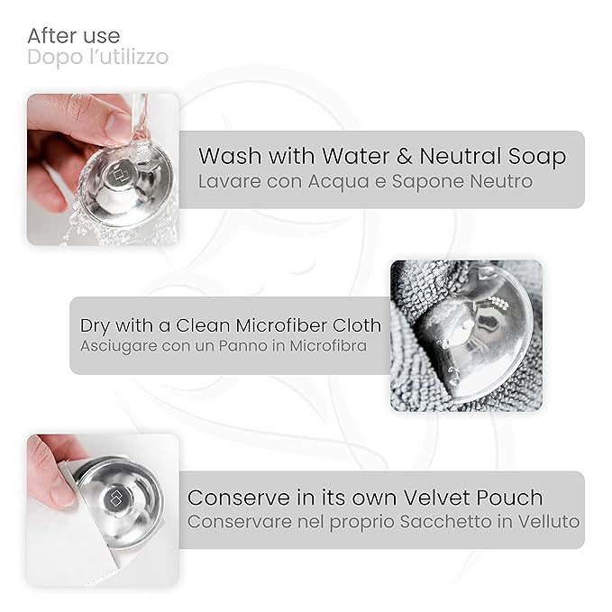 Original Italian Silver Nursing Cups - Nipple Shields for Breastfeeding - Helps Soothe and Protect Sore Nipples - Dermatologically Tested - Medical Device FDA-Registered (Small)