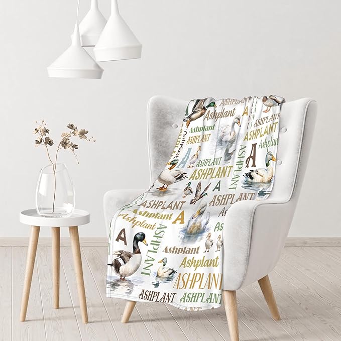 Personalized Custom Baby Blanket with Name - Swaddle Blanket for Toddlers, Infants, Kids, Shower, Newborns - Nursery Stroller Crib Decor Throw - Birthday Gift