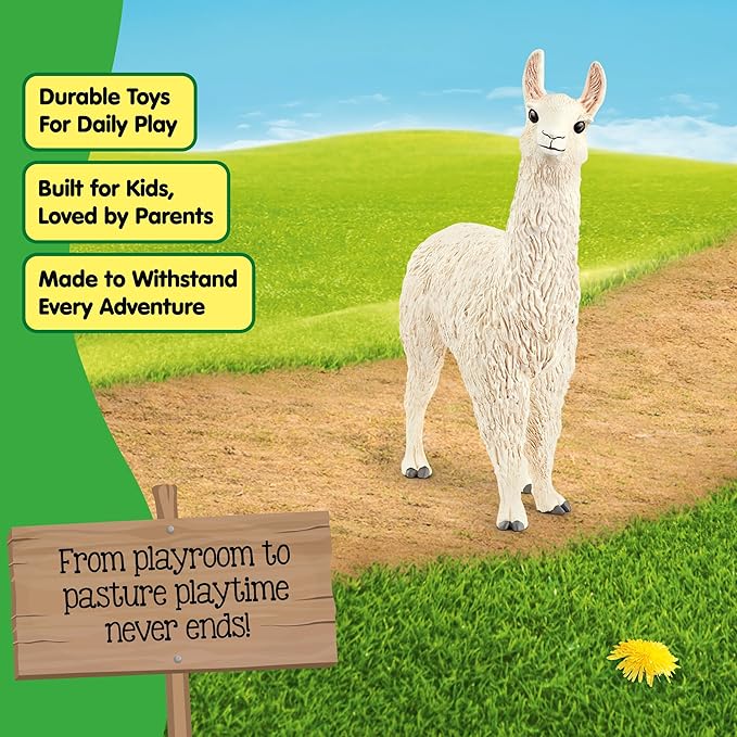 Schleich Farm World - 4" Llama Figurine - Realistic Farm Animal Toys for Boys and Girls - Screen Free Imaginative Play for Kids 3+