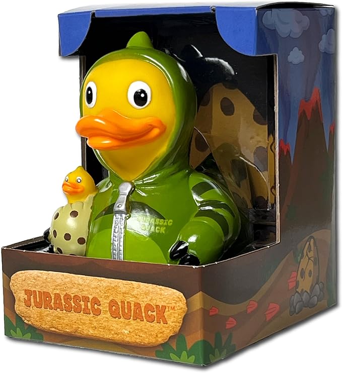CelebriDucks - Jurassic Quack - Floating Rubber Ducks - Collectible Bath Toy Gift for Kids & Adults of All Ages