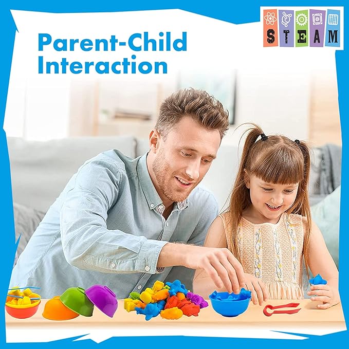 UNIQUE KIDS Counting Educational Learning Toy Set with Sorting Cups – Fun Color Classification and Math Training Game for Toddlers and Preschoolers Ages 3 and Up (Transport Vehicles)